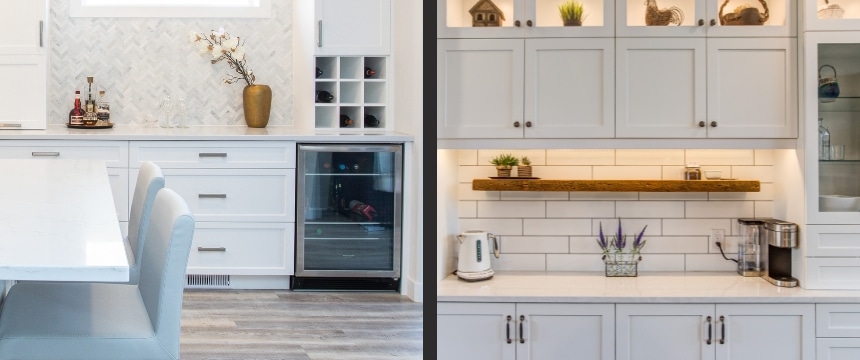 Kitchen renovation ideas - built-in wine refrigerator or coffee bar - kitchen design requests