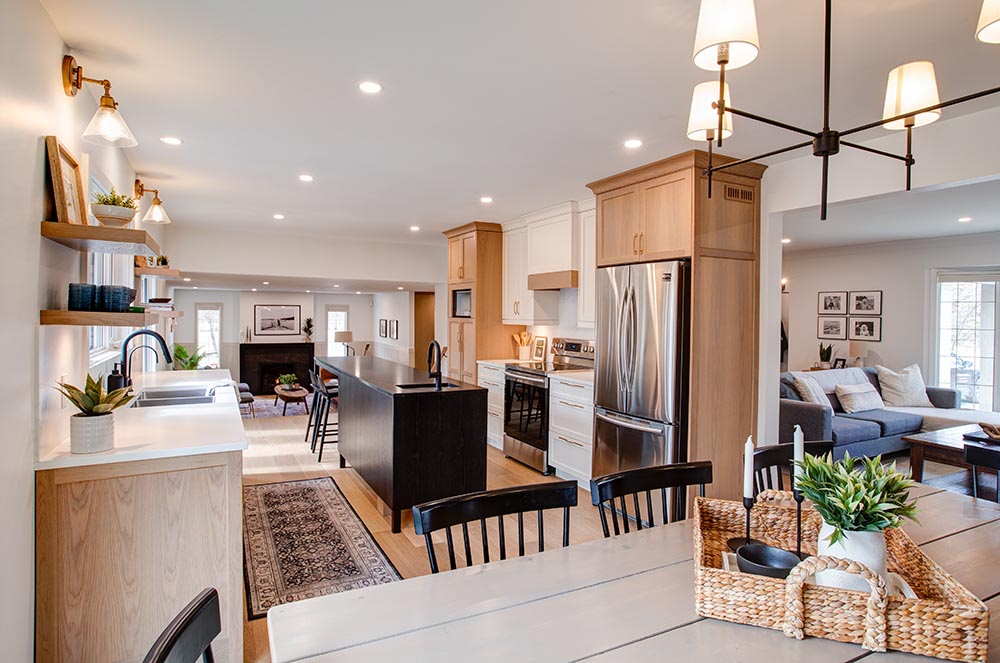 Whole home renovations featuring dining room and kitchen