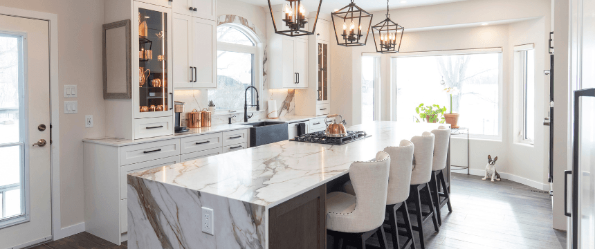 Modern kitchen with elegant design features.